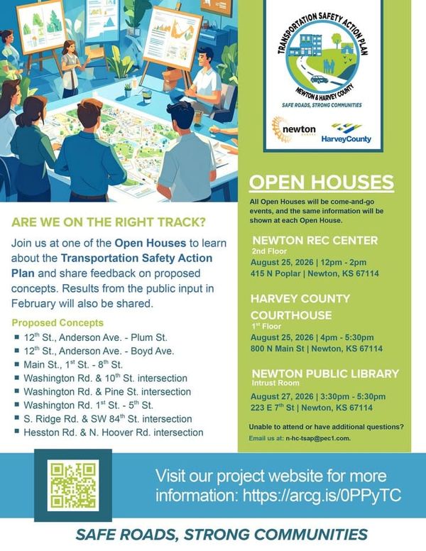 Harvey County and Newton seek public input on local traffic safety improvements