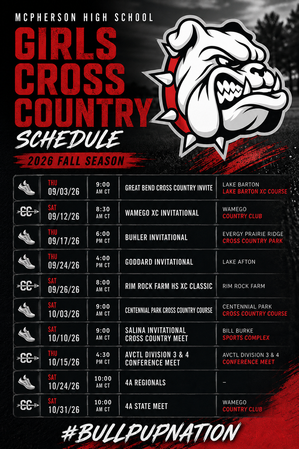 Bullpups Girls Varsity XC Schedule Released