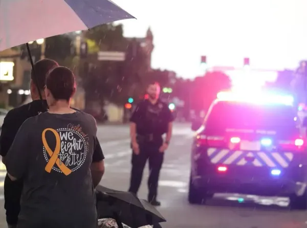 Storm doesn't stop McPherson's childhood cancer awareness walk