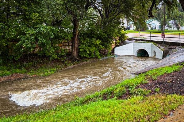 Heavy rain prompts flash flood warning and road hazards in Hays