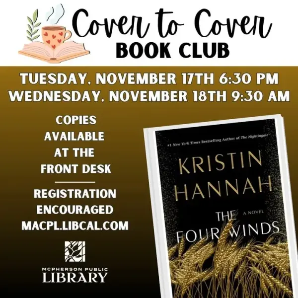 McPherson Public Library lists Nov. 17-18 dates for Cover to Cover