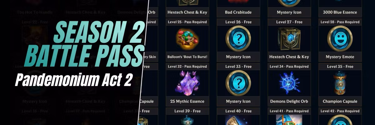 Upcoming Battle Pass: Pandemonium (Act 2) & Aram Mayhem Set 2 Rewards Feature Image