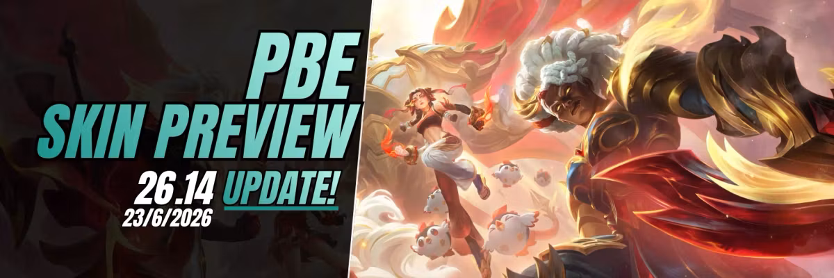 PBE 26.14 New Skins: T1 2025 World Skins & Victorious Rengar Feature Image