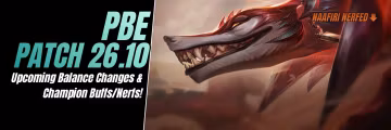 PBE Patch 26.10: Upcoming Balance Changes Preview Feature Image