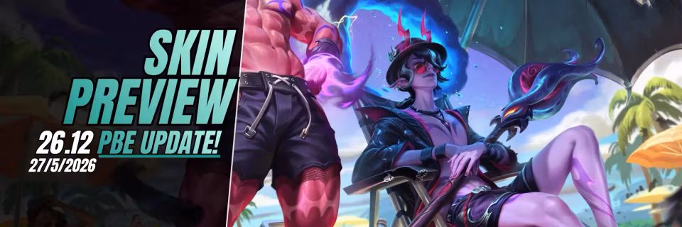 PBE 26.12 New Skins: Prestige Sinful Shores LeBlanc, Sinful Shores Brand & Hwei Feature Image