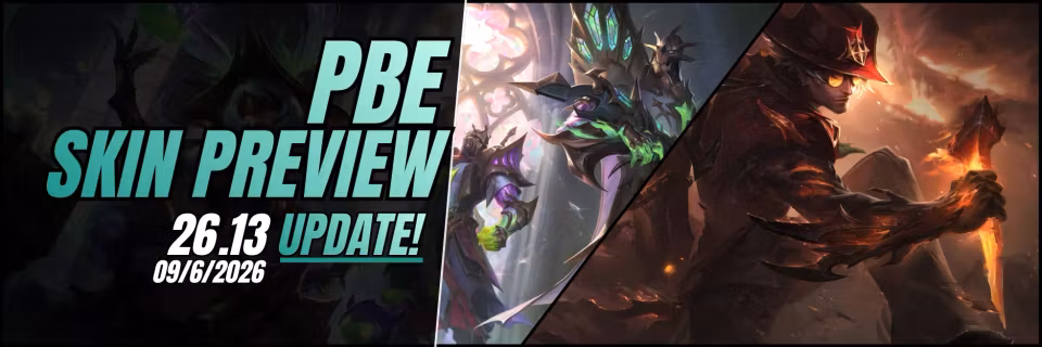 PBE 26.13 New Skins: Broken Covenant Aurora, Jhin, Shen & High Noon Akshan, Locke Feature Image