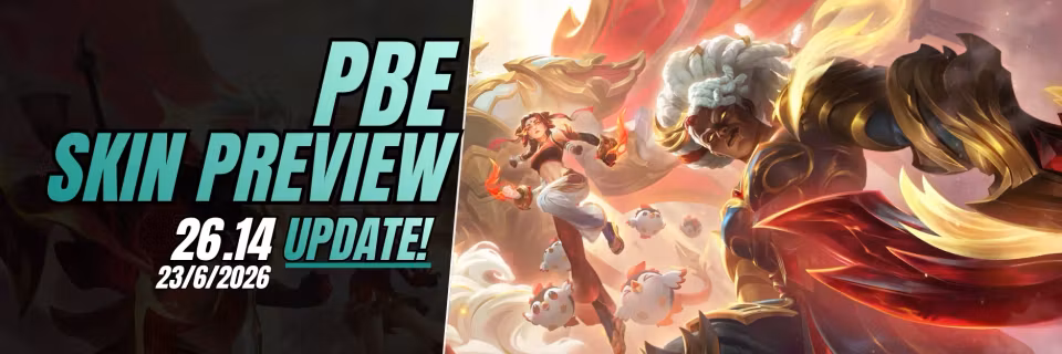 PBE 26.14 New Skins: T1 2025 World Skins & Victorious Rengar Feature Image