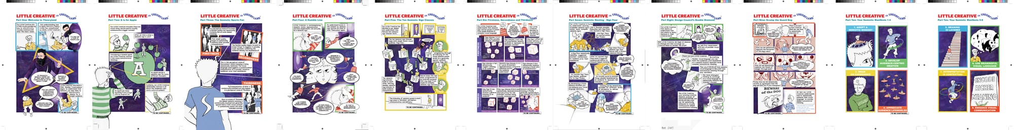 Little Creative in Theoryland® infographic comic strips