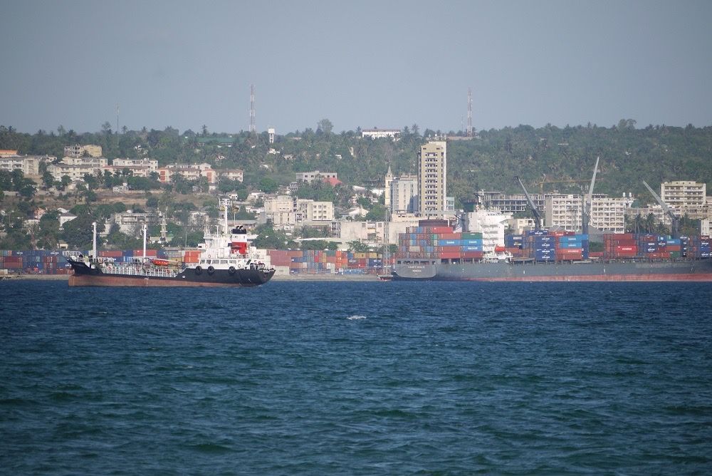 Ships carry cargo in Nacala port