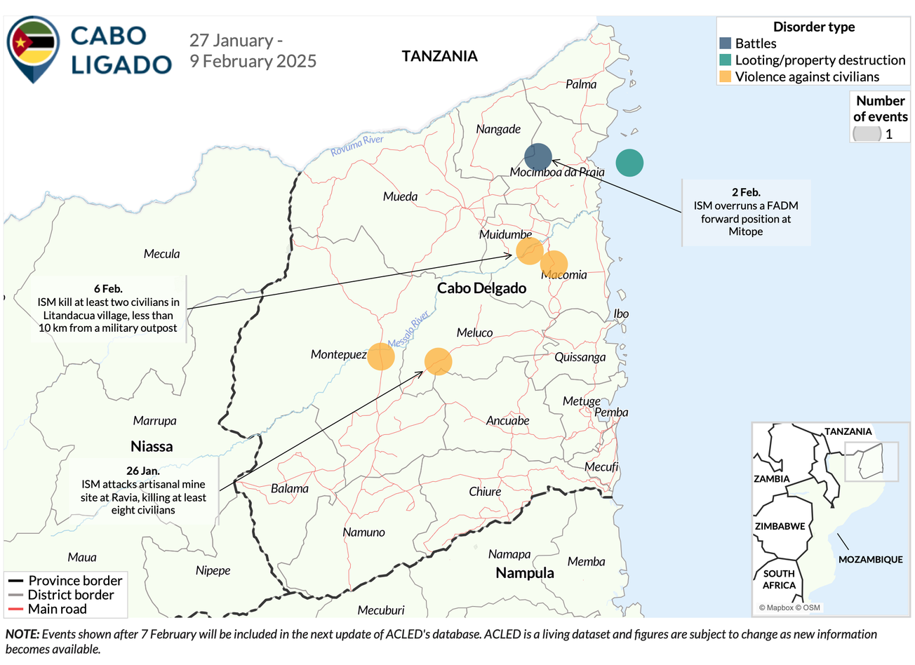 Cabo Ligado Update: 27 January - 9 February 2025