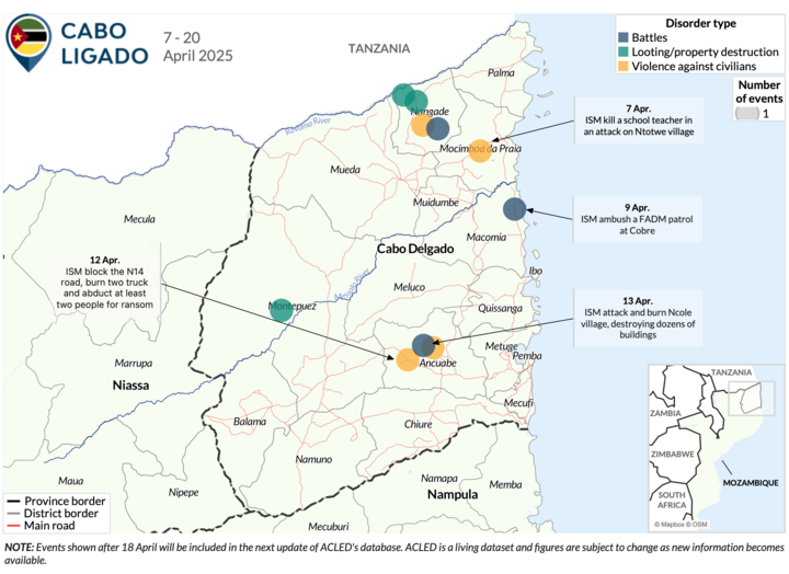 Cabo Ligado Update: 23 April 2025 (7-20 April 2025)