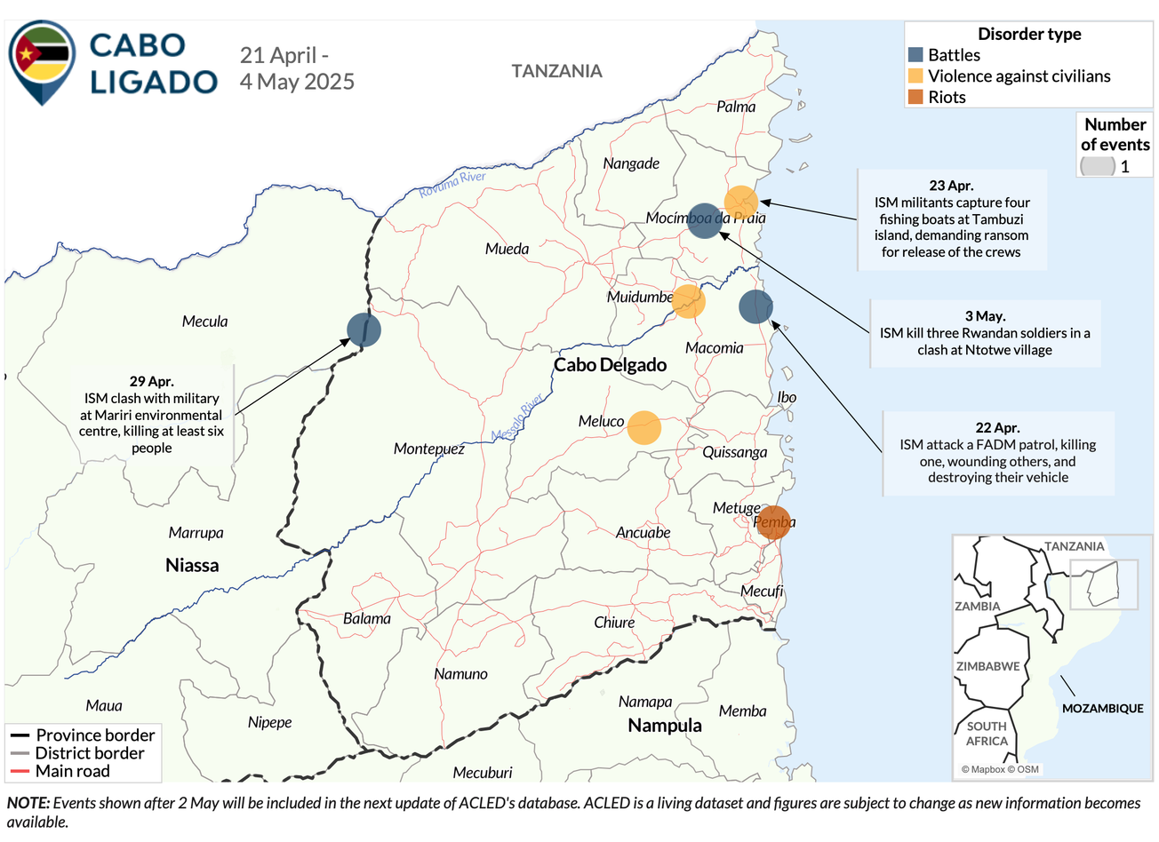 Cabo Ligado Update 7 May 2025 (21 April-4 May 2025)
