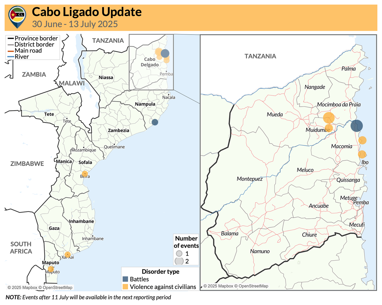 Cabo Ligado Update 16 July 2025 (30 June-13 July 2025)