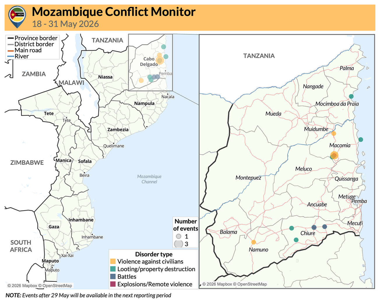 Mozambique Conflict Monitor (18-31 May 2026)