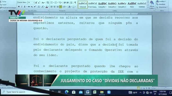 Armando Guebuza gives evidence in the 'hidden-debts' trial in Matola; EU wants greater cooperation with Rwanda in Mozambique