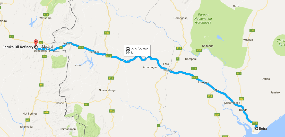 Zimbabwe could limit fuel imports by road to push traffic onto Beira pipeline