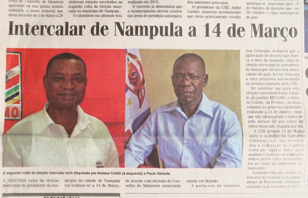 MDM endorses Renamo candidate for Nampula run-off election