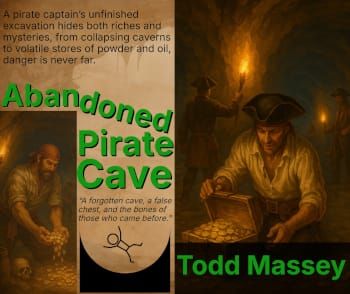 cover image for a blank dungeon RPG adventure module "Abandoned Pirate Cave"