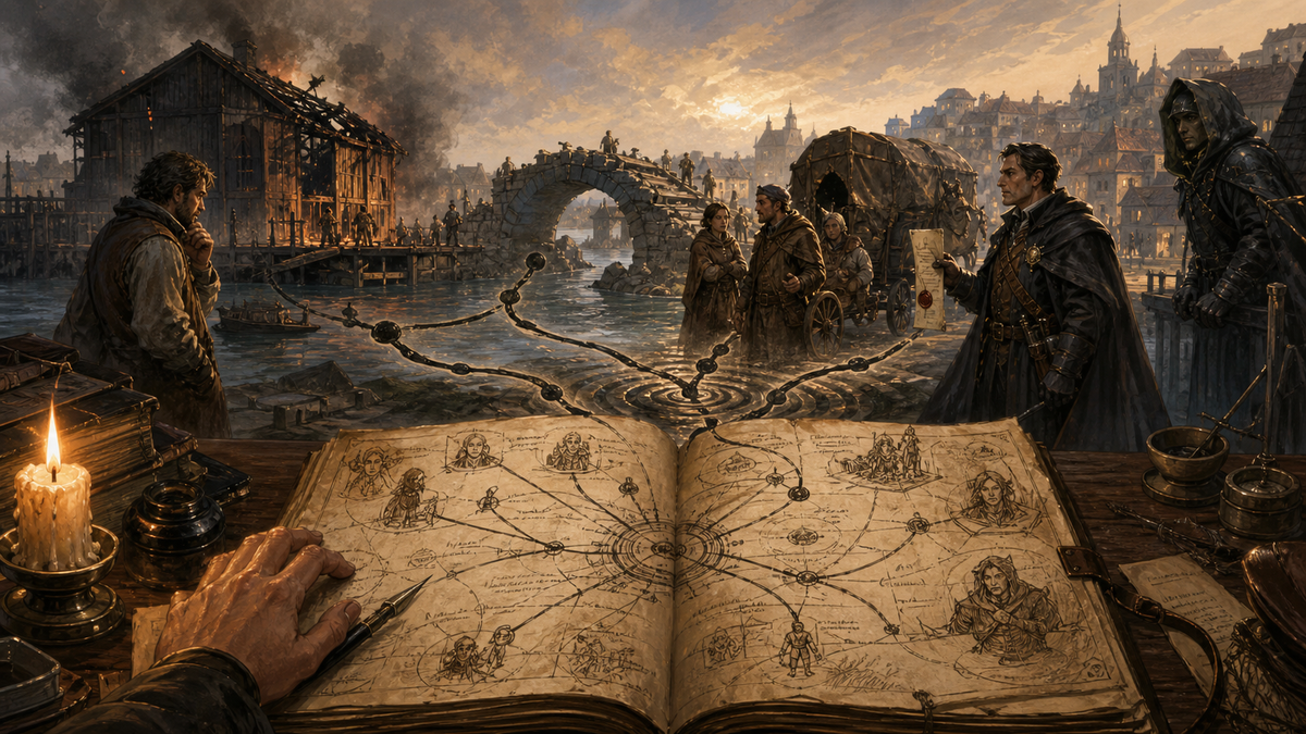Game Master notes showing player impact on the world