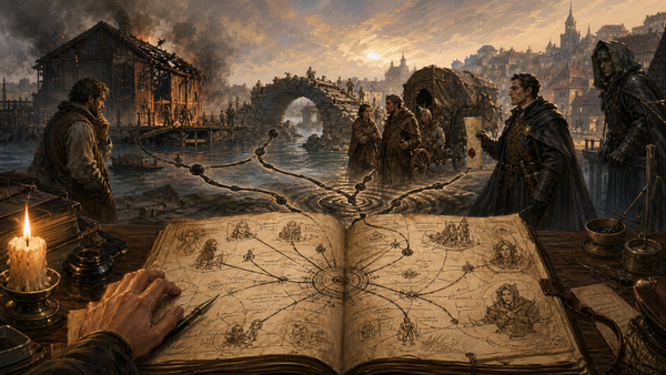 Game Master notes showing player impact on the world