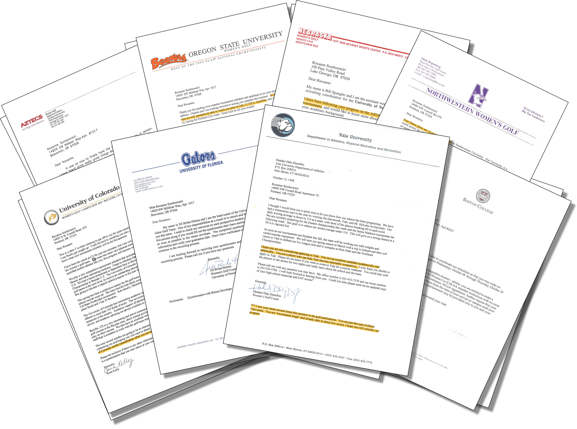 Noi's D1 Recruitment Letters