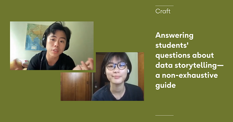 Answering students’ questions about data storytelling—an inexhaustive guide