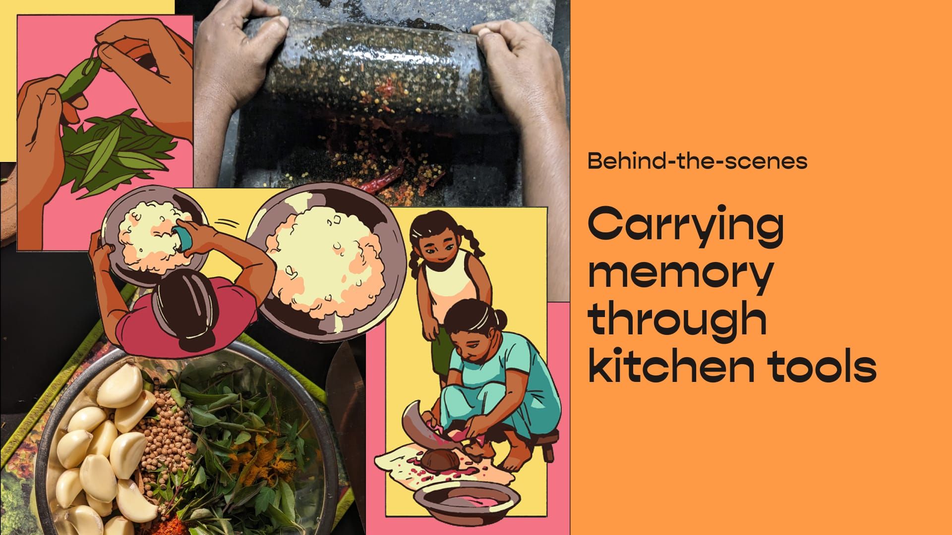 Carrying memory through kitchen tools