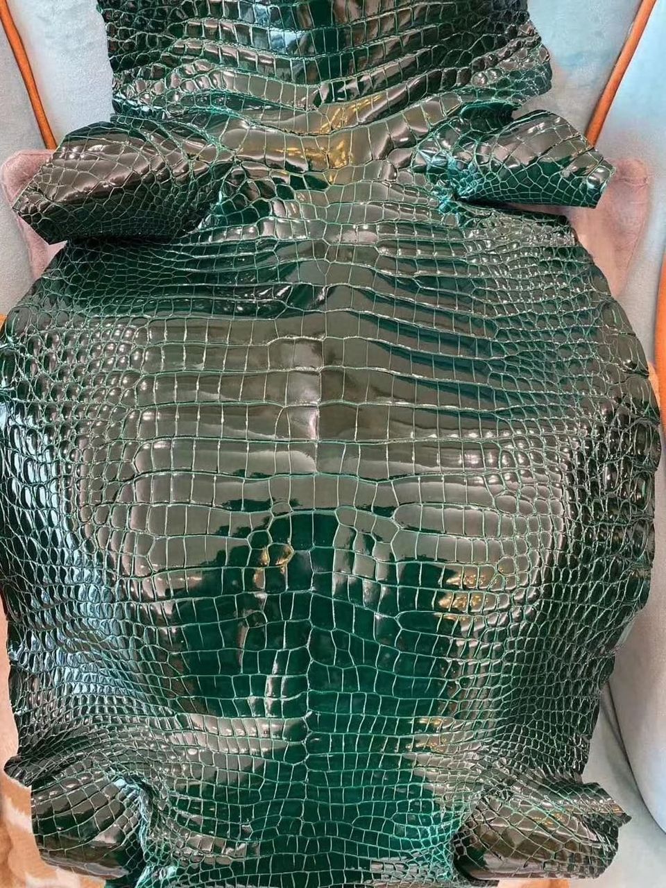 100% Hermès Authentic  HCP Wild Porosus Crocodile Leather