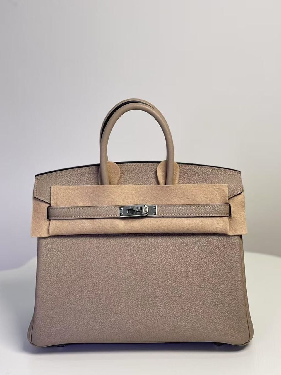 Hermès Birkin 25 Gris Asphalt Togo Leather Handbag Palladium Hardware