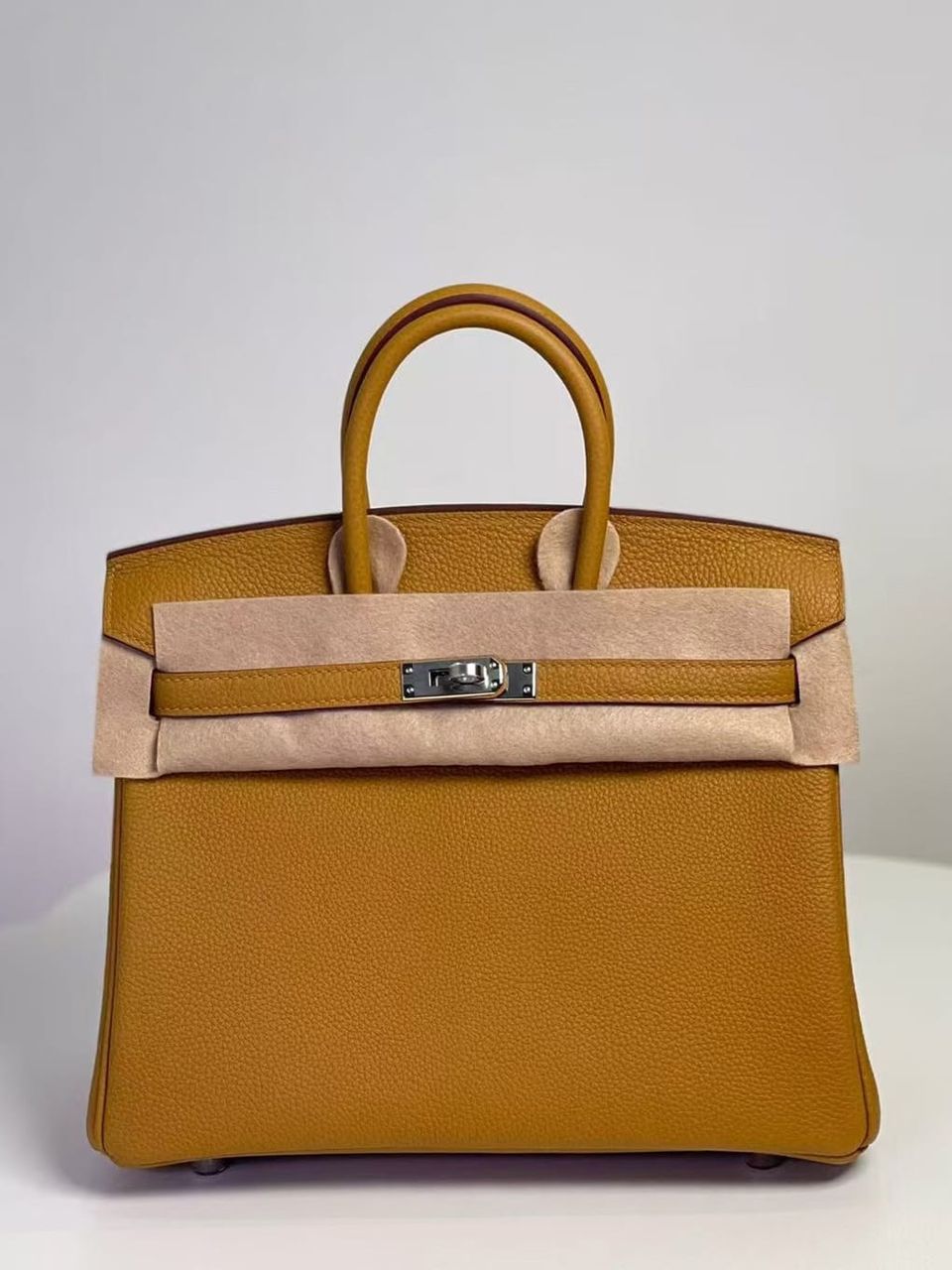 Hermès Birkin 25 Caramel Togo Leather Handbag Palladium Hardware