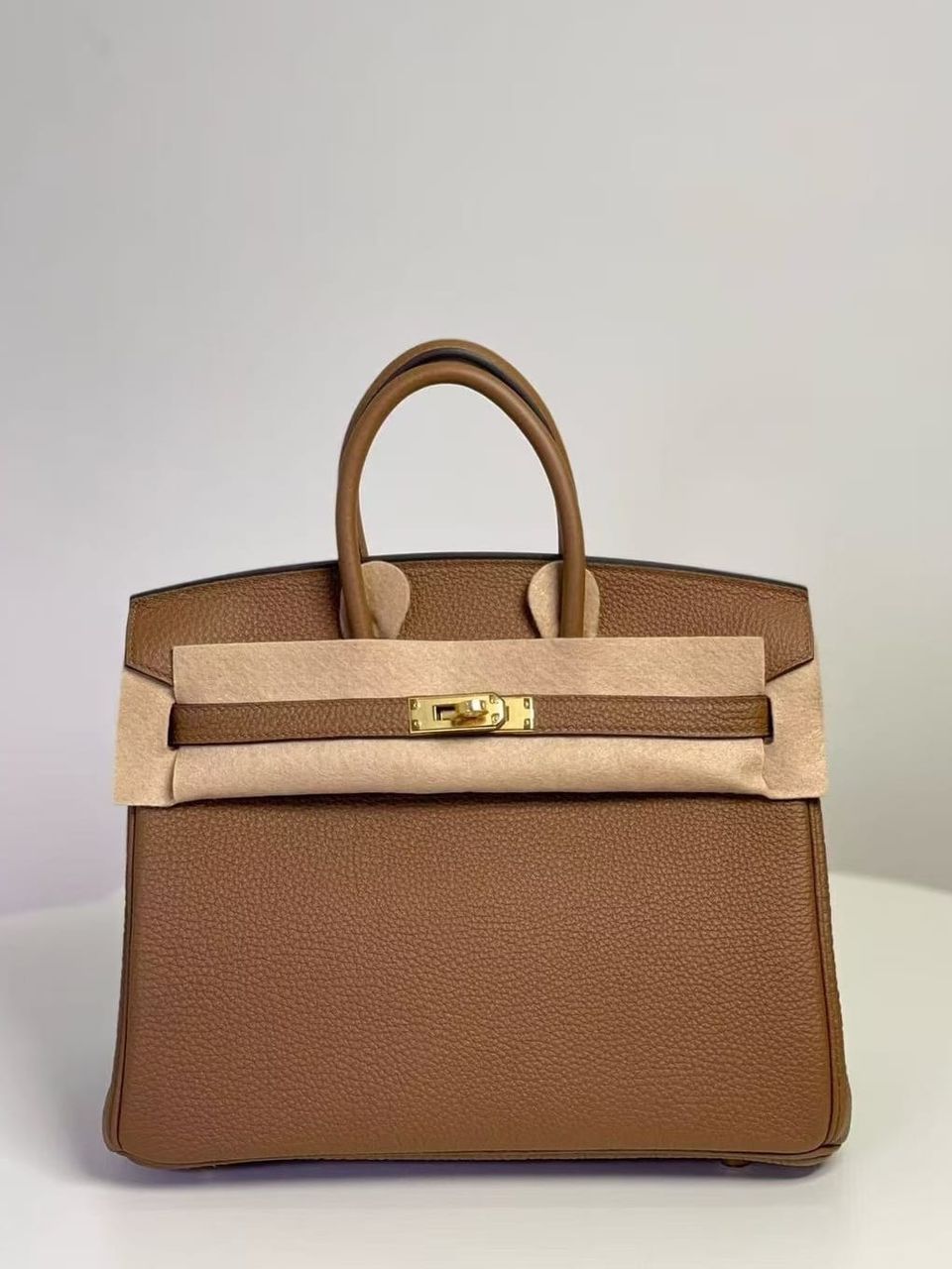 Hermès Birkin 25 Chestnut Togo Leather Handbag Gold Hardware