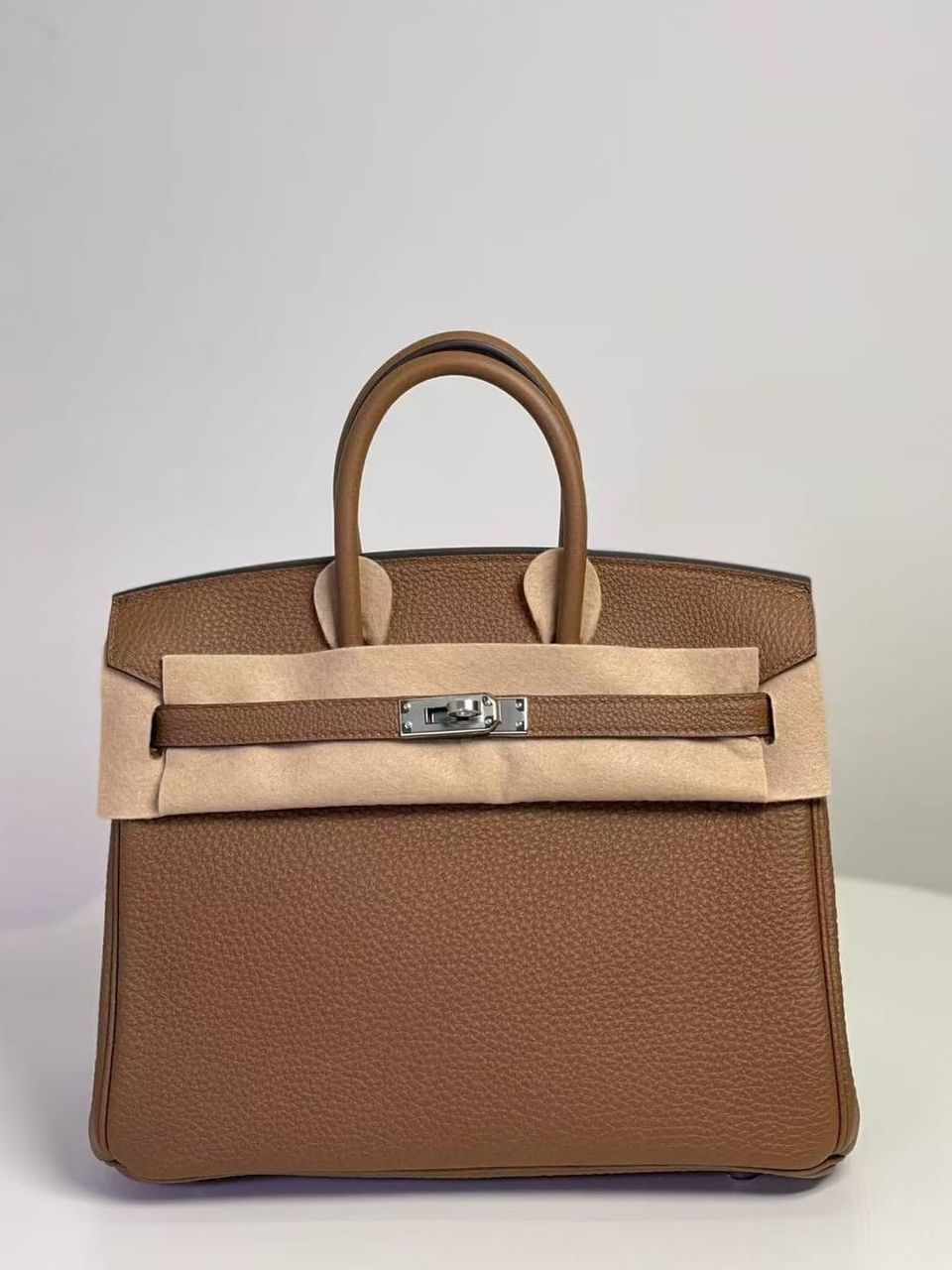 Hermès Birkin 25 Chestnut Togo Leather Handbag Palladium Hardware