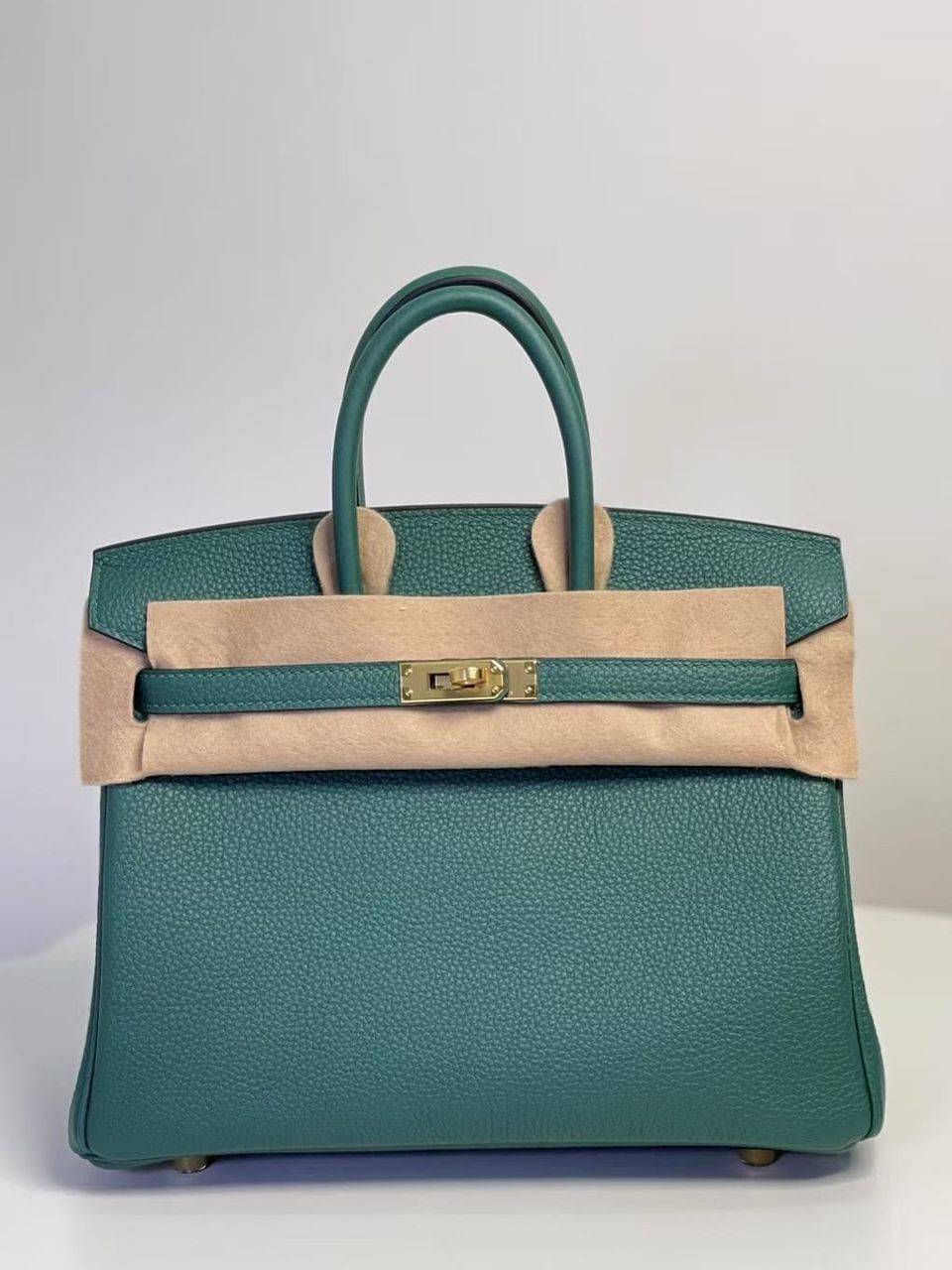 Hermès Birkin 25 Olive Green Togo Leather Handbag Gold Hardware