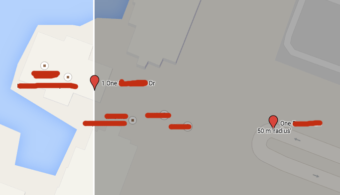 Actual address vs. Advertised address