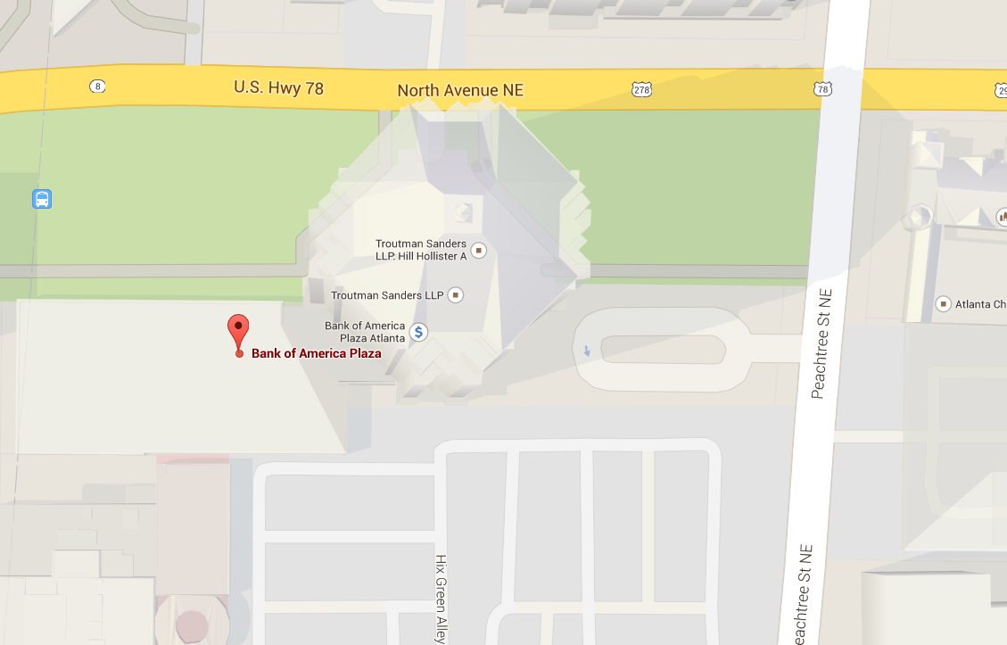 Bank of America Plaza Atlanta, one a nameless vanity road