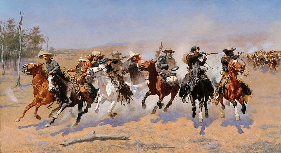 A Dash for the Timber — Frederic Remington, 1889 (Amon Carter Museum of American Art)
