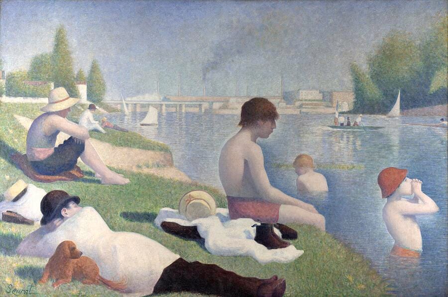 Bathers at Asnières by Georges Seurat