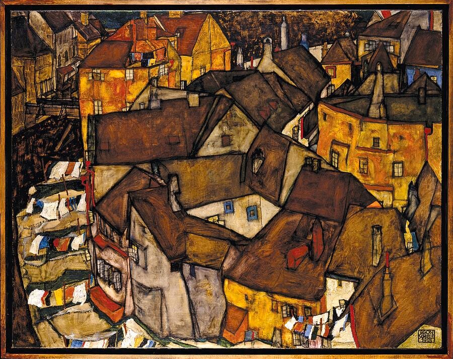 Crescent of Houses by Egon Schiele