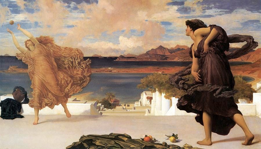 Greek Girls Playing Ball by Frederic Leighton