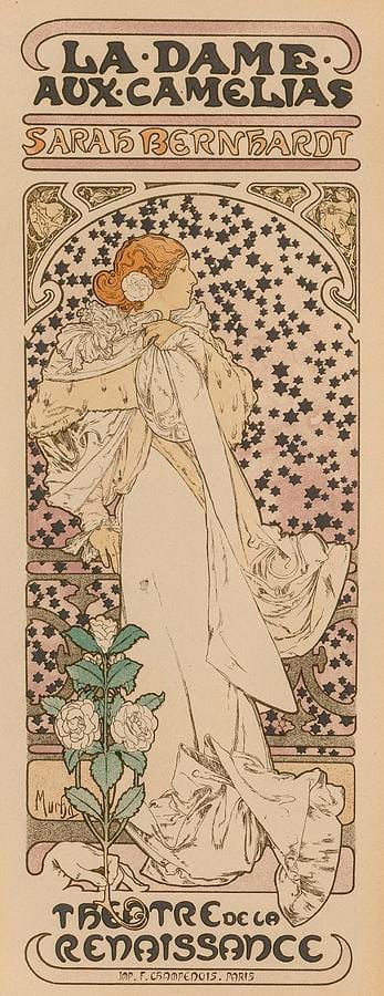 La Dame aux Camélias by Alphonse Mucha