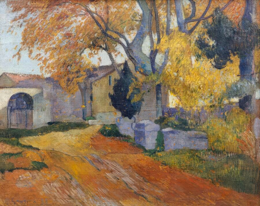 L’Allée des Alyscamps, 1888 — Paul Gauguin, painted at Arles in the weeks he shared the Yellow House.