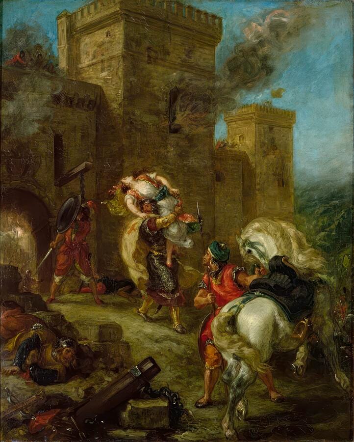 The Abduction of Rebecca by Eugène Delacroix