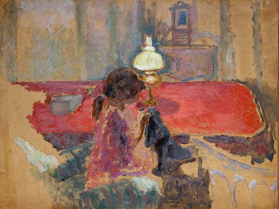 Woman with a Lamp by Pierre Bonnard