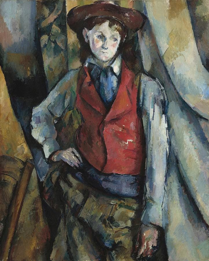 Boy in a Red Waistcoat by Paul Cézanne