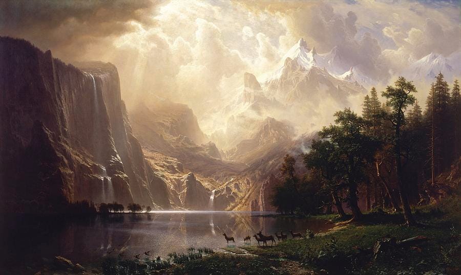 Among the Sierra Nevada, California (1868) — Albert Bierstadt.