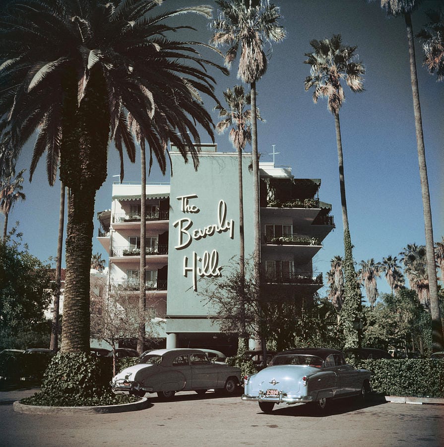 The Beverly Hills Hotel — Slim Aarons. After the war he went straight to California.