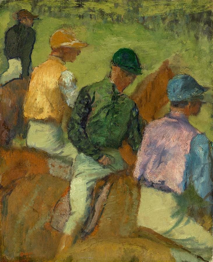 Four Jockeys by Edgar Degas