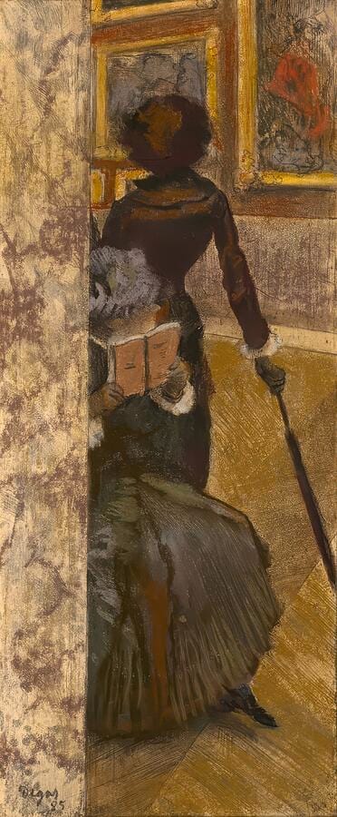 Mary Cassatt at the Louvre by Edgar Degas