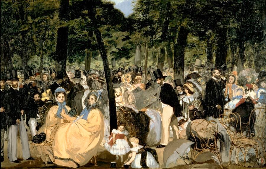 Music in the Tuileries Gardens by Édouard Manet