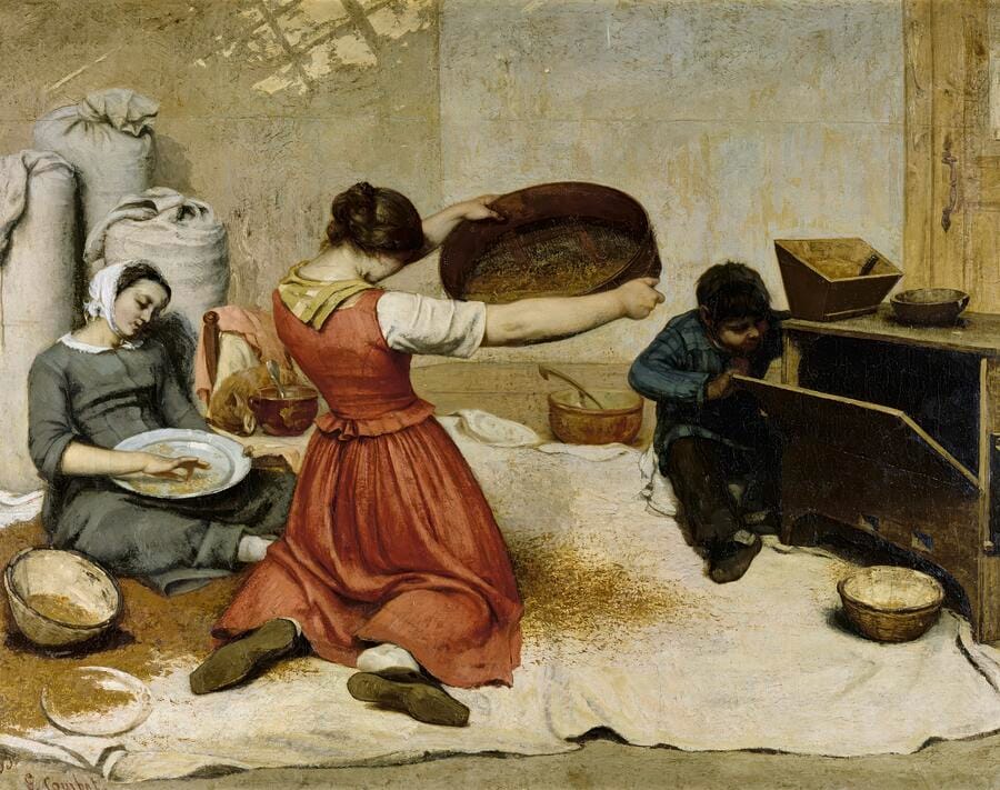 The Winnowers by Gustave Courbet